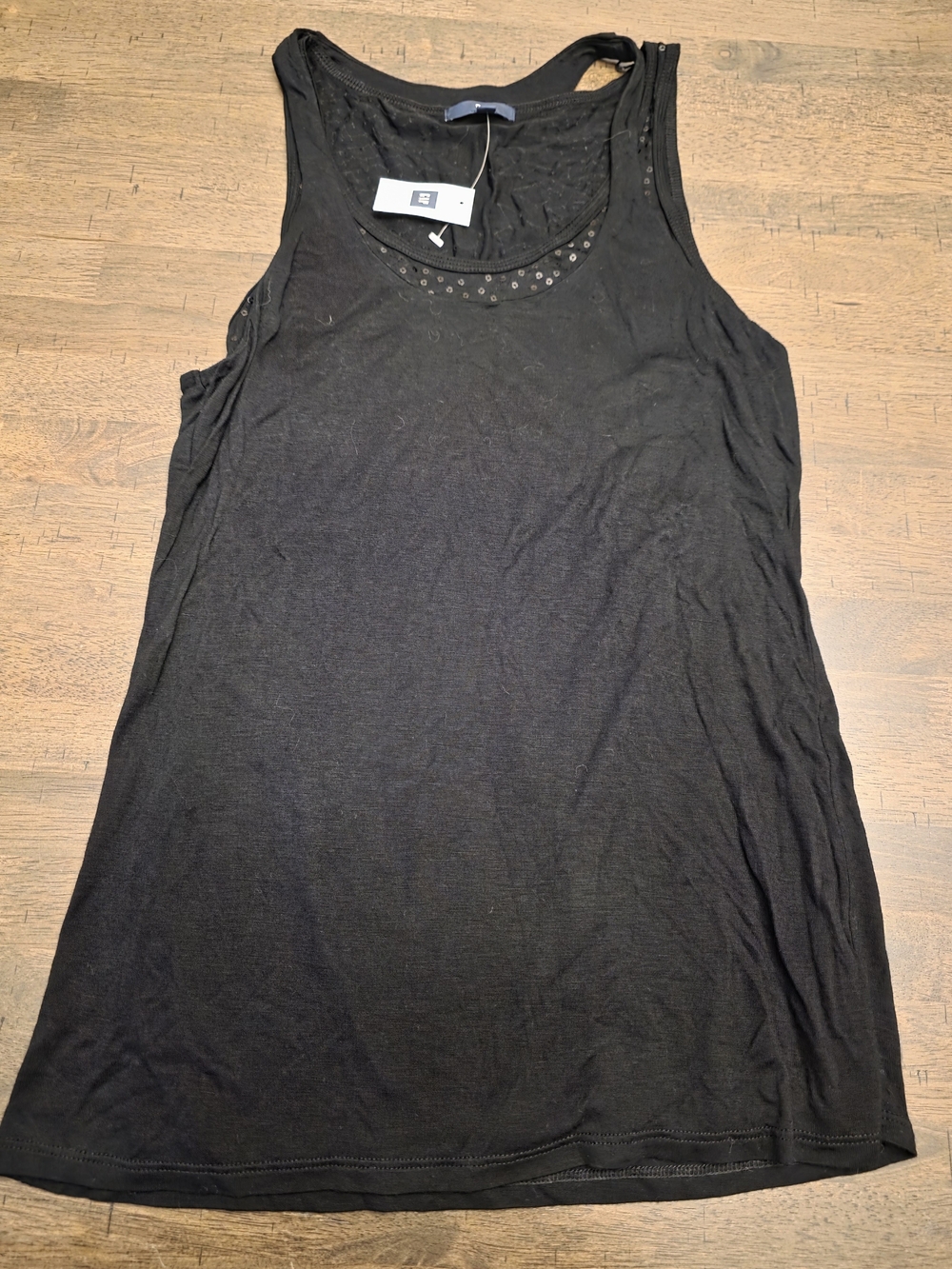 GAP Black Studded Scoop Neck Tank